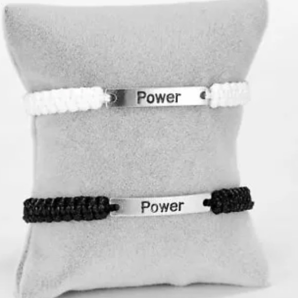 DIVAKAAREN Jewelry - Inspirational Braided Rope Bracelet STRENGTH | COURAGE |POWER BELIEVE Wh…